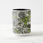 Blume und Motten Tasse (Zentrum)