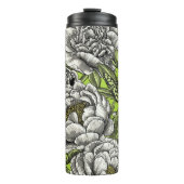 Blume und Motten Thermosbecher (Vorderseite)