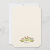 Blume- und Multifunktionsleisten-Erweiterungskarte Einladung (Rückseite)