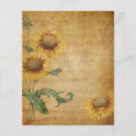 Blume und Musik Vintages Scrapbook