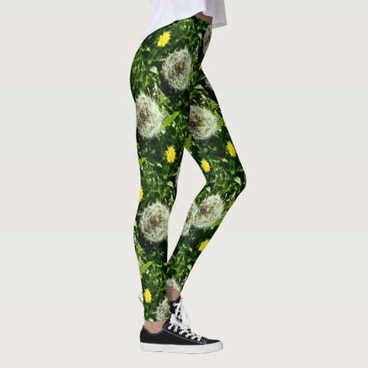 Blume und Muster des Samenkopfes Leggings (Rechts)