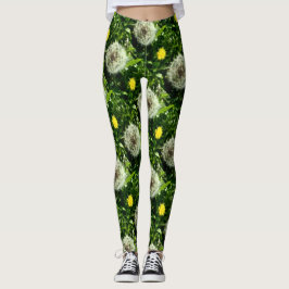 Blume und Muster des Samenkopfes Leggings