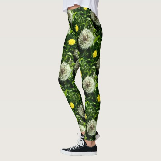 Blume und Muster des Samenkopfes Leggings (Links)