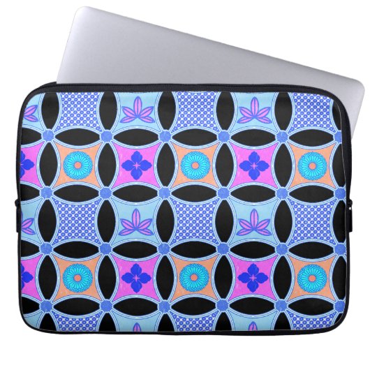 Blume und Muster Laptopschutzhülle (Vorderseite)