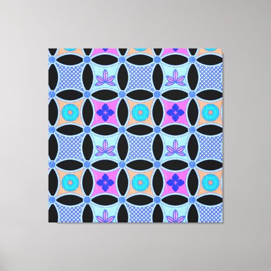 Blume und Muster Leinwanddruck (Vorderseite)