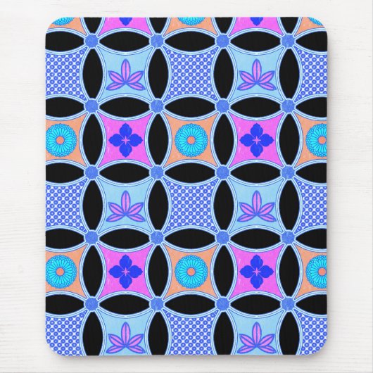 Blume und Muster Mousepad (Vorne)
