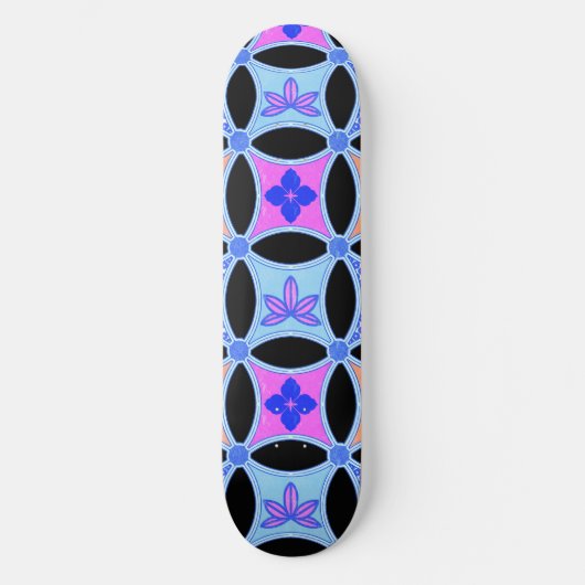 Blume und Muster Skateboard (Vorderseite)