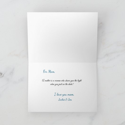 Blume und Muttertag der Kerze Karte (Innenseite)