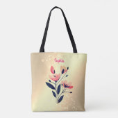 Blume und Name des Goldes Gradient Tasche (Rückseite)