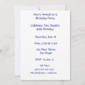 Blume und Nebel 90. Geburtstag Einladung (Rückseite)