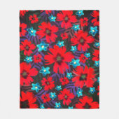 Blume und Nelken Fleecedecke (Vorderseite)