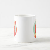 Blume und Niedlicher Fuchs Kaffeetasse (Mittel)