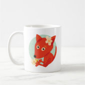 Blume und Niedlicher Fuchs Kaffeetasse (Links)