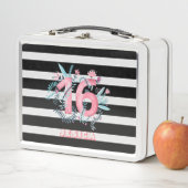 Blume und Nummern der Wasserfarben Metall Brotdose (Beispiel)