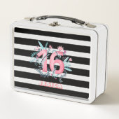 Blume und Nummern der Wasserfarben Metall Brotdose (Vorderseite)