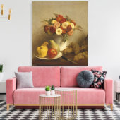 Blume und Obst, 1865 Leinwanddruck (Insitu (Wohnzimmer))