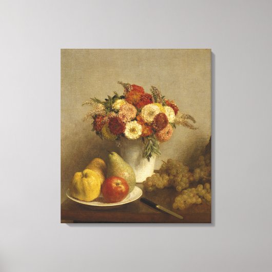 Blume und Obst, 1865 Leinwanddruck (Vorderseite)