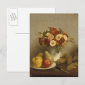 Blume und Obst, 1865 Postkarte (Vorne/Hinten)