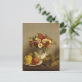 Blume und Obst, 1865 Postkarte (Stehend Vorderseite)