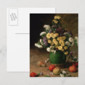 Blume und Obst, 1880 Postkarte (Vorne/Hinten)