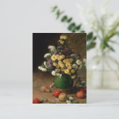 Blume und Obst, 1880 Postkarte (Stehend Vorderseite)