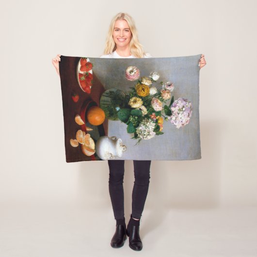 Blume und Obst, Henri Fantin-Latour Fleecedecke (Beispiel)
