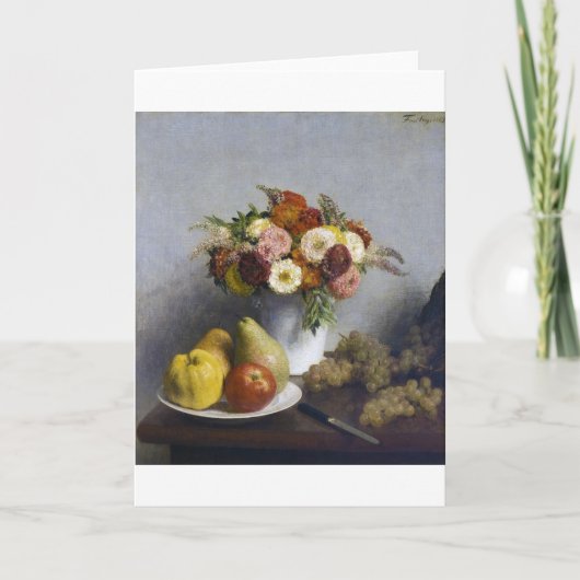 Blume und Obst, Henri Fantin-Latour Karte (Vorderseite)