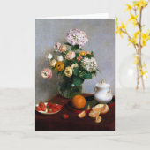 Blume und Obst, Henri Fantin-Latour Karte (Gelbe Blume)