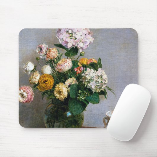 Blume und Obst, Henri Fantin-Latour Mousepad (Mit Mouse)