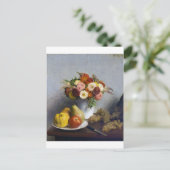 Blume und Obst, Henri Fantin-Latour Postkarte (Stehend Vorderseite)