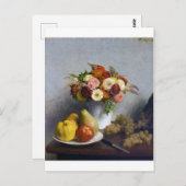Blume und Obst, Henri Fantin-Latour Postkarte (Vorne/Hinten)