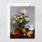 Blume und Obst, Henri Fantin-Latour Postkarte (Vorne/Hinten)