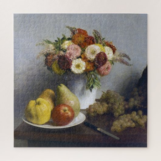 Blume und Obst, Henri Fantin-Latour Puzzle (Vertikal)