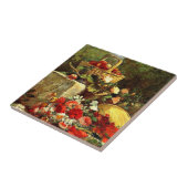 Blume und Obst im Garten, Eugene Boudin art Fliese (Seite)