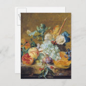 Blume und Obst Postkarte (Vorne/Hinten)
