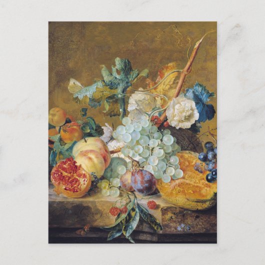 Blume und Obst Postkarte (Vorderseite)