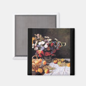 Blume und Obst von Claude Monet Magnet (Vorderseite/Rückseite)