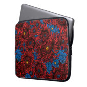 Blume und Orangenkäfer Laptopschutzhülle (Vorderseite Links)