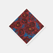 Blume und Orangenkäfer Serviette (Ecke)