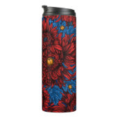 Blume und Orangenkäfer Thermosbecher (Nach rechts gedreht)