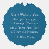 Blume und Orangenmalerei Ornament Karte (Rückseite)