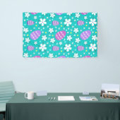 Blume und Ostereier-Ostermuster Niedlich Banner (Messeveranstaltung)