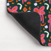 Blume und Ostermuster - dunkel Mousepad (Ecke)