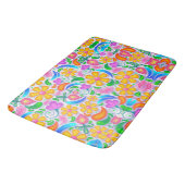 Blume und Paisley Badematte (Schrägansicht)