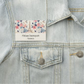 Blume und Pariser Reisemuster des Eiffelturms Namensschild (Beispiel)