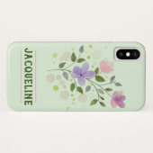Blume und Personalisierte Bezeichnung Jacqueline Case-Mate iPhone Hülle (Rückseite (Horizontal))