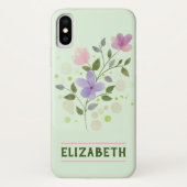 Blume und Personalisierter Name Elizabeth Case-Mate iPhone Hülle (Rückseite)