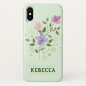 Blume und Personalisierter Name Rebecca Case-Mate iPhone Hülle (Rückseite)