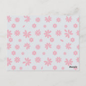 Blume und Petalen 12 Postkarte (Rückseite)