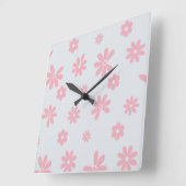 Blume und Petalen 12 Quadratische Wanduhr (Winkel)